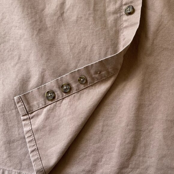 Cabela's Outdoor Gear Large Vented Shooting Short-Sleeve Brown Tan Khaki Shirt - Picture 5 of 11